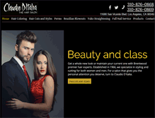 Tablet Screenshot of claudioditaliahairsalon.com